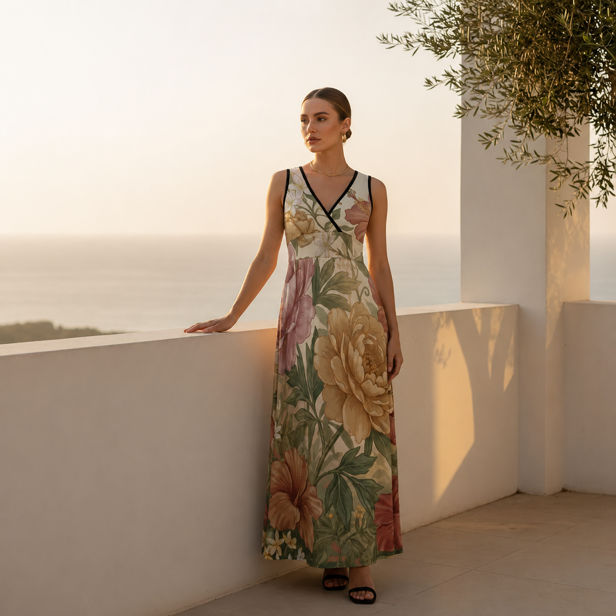 Boho Floral Resort Maxi Dress - Image 2