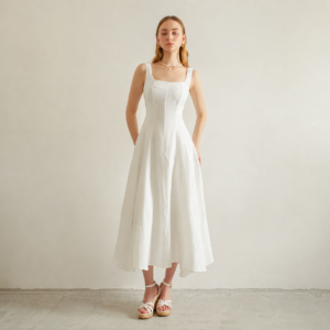Melanie Linen Midi Dress