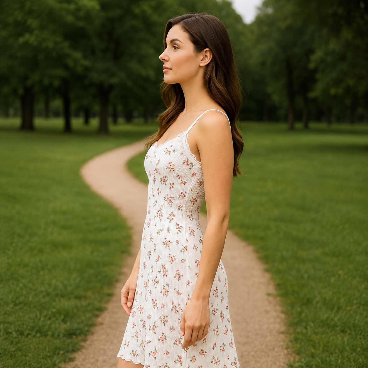 Women’s Floral Lace Sleep Dress - Image 2
